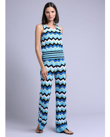 Cotton Cashmere Chevron Pointelle Pant