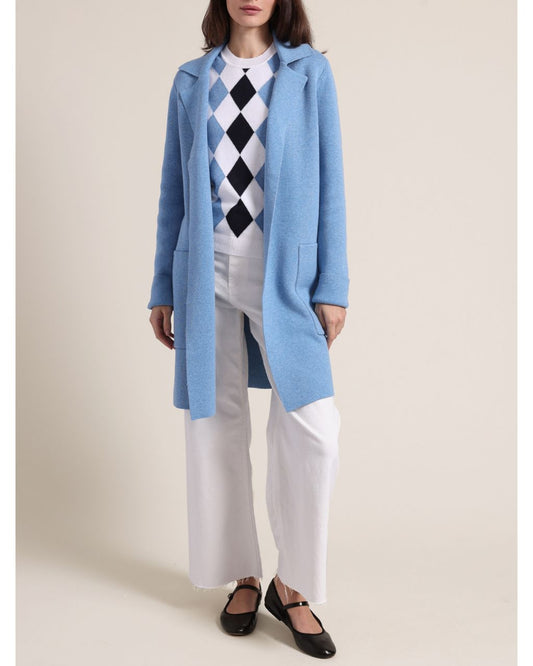 Cotton Cashmere Solid Double Face Notch Collar Coat