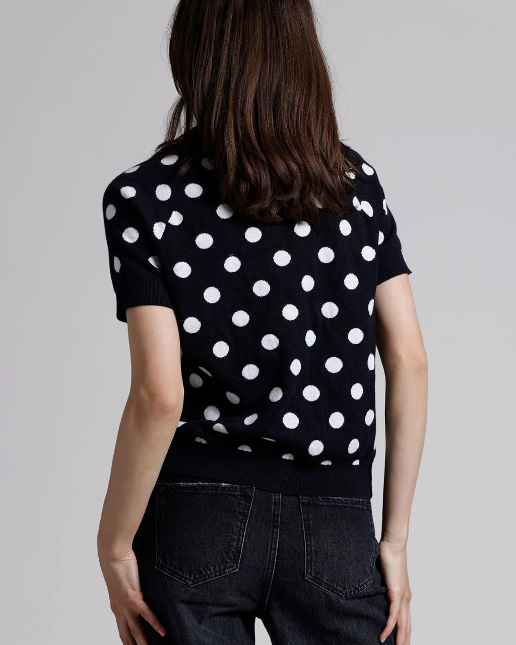 Polka Dot Reversible Crew