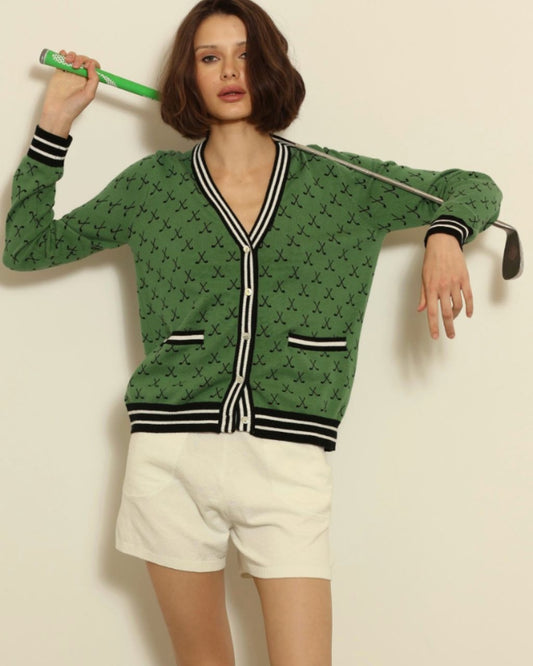 Sport Print Cardigan