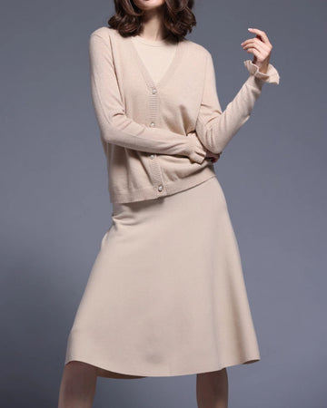 Viscose Fit & Flare Skirt