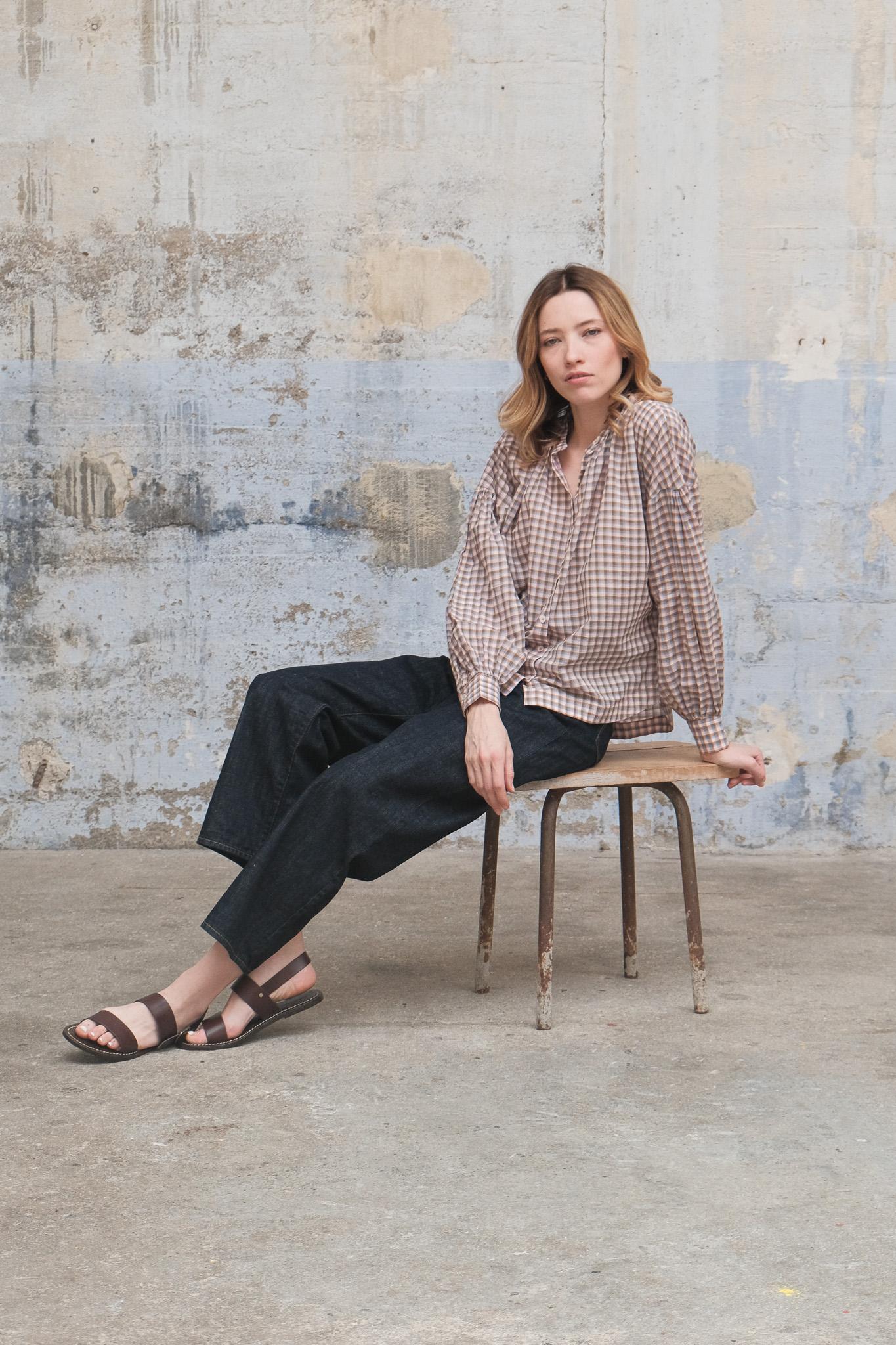 Moismont Women's Viviane Checked Blouse in Nagpur Pop Pink