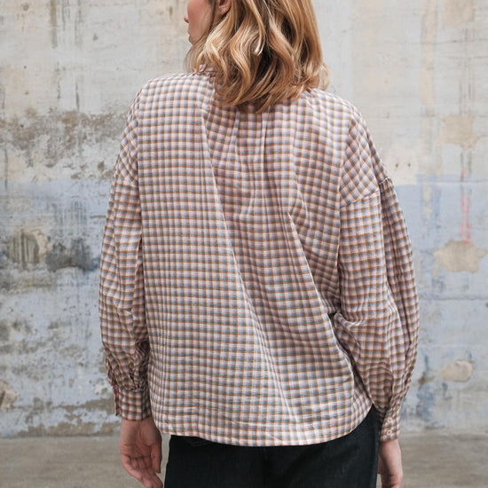 Moismont Women's Viviane Checked Blouse in Nagpur Pop Pink