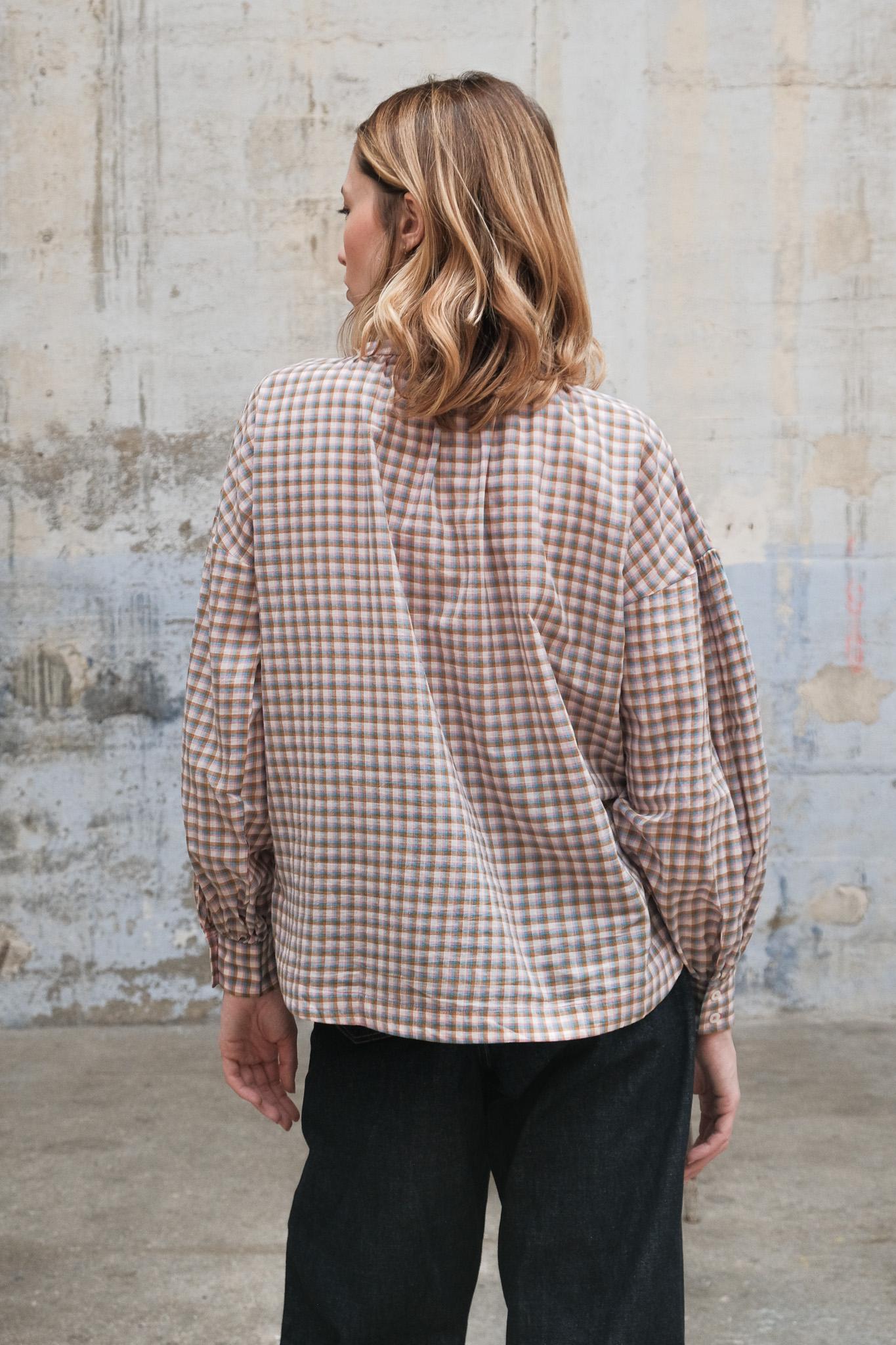 Moismont Women's Viviane Checked Blouse in Nagpur Pop Pink