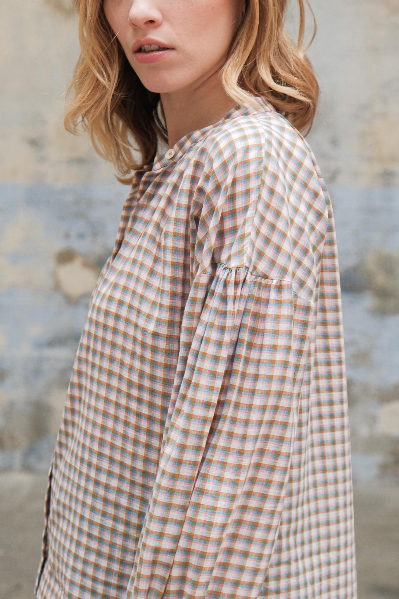 Moismont Women's Viviane Checked Blouse in Nagpur Pop Pink