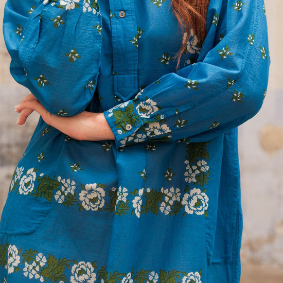 Moismont Chloe Dress in Patchwork Blue