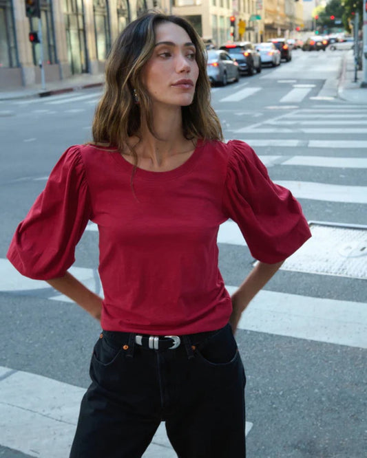 Loren Smocked Peasant Tee