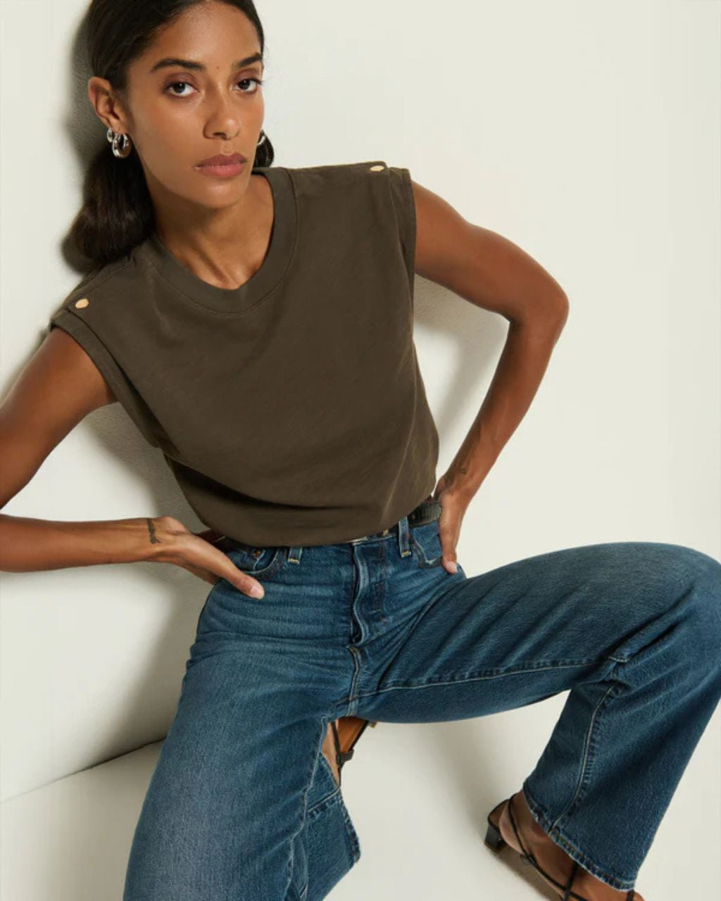Marina Muscle Tee with Shoulder Grommet - Seasonal Colors