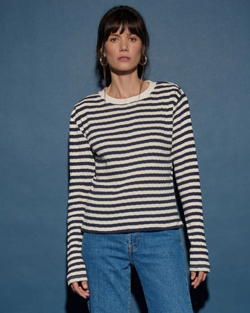 Marsel Long Sleeve Top Pointelle Stripe
