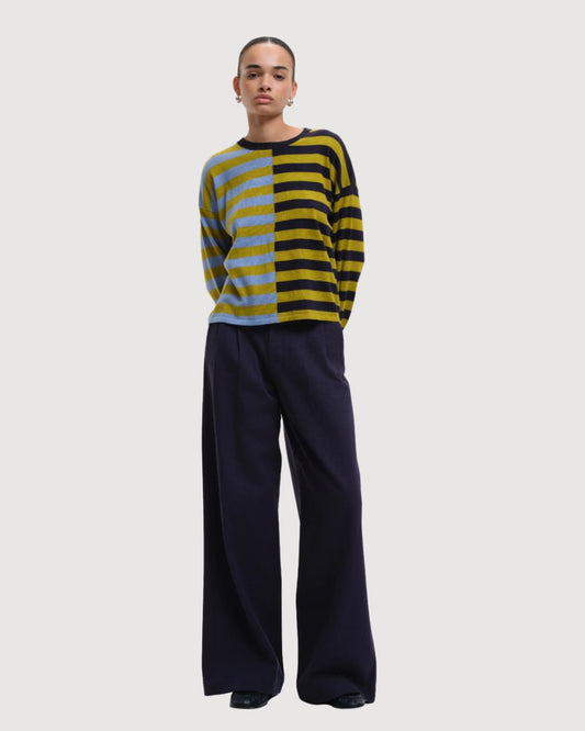Kira Striped Sweater - Blue