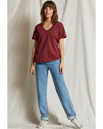 Hendrix - Cotton Boxy V Neck Tee