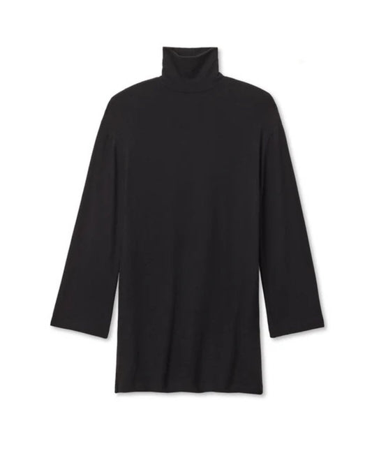 Anette brushed sweater jersey mock neck mini dress