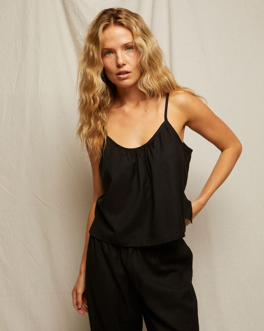 Paulette Woven Linen Tank
