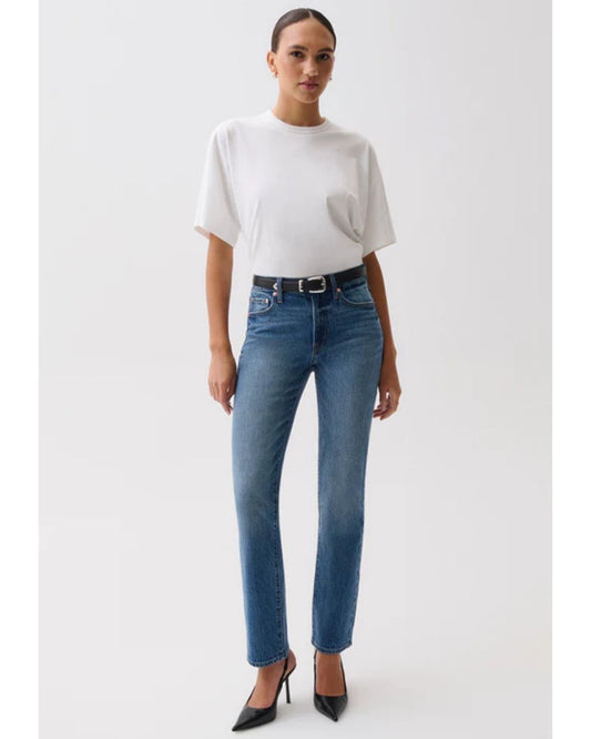Aleks Mid Rise Straight - Sea Salt
