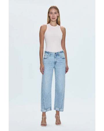 Kacey Mid-Rise Straight Cuffed Jean - SUMMER