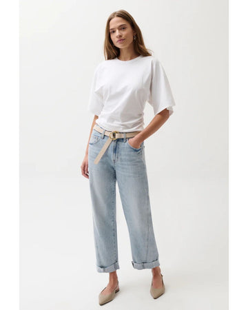 Kacey Mid-Rise Straight Cuffed Jean - Berkeley