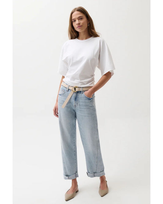 Kacey Mid-Rise Straight Cuffed Jean - SUMMER
