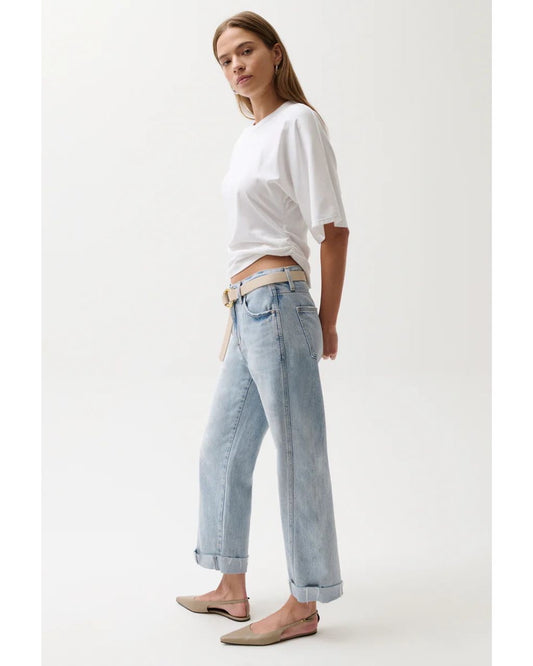 Kacey Mid-Rise Straight Cuffed Jean - SUMMER