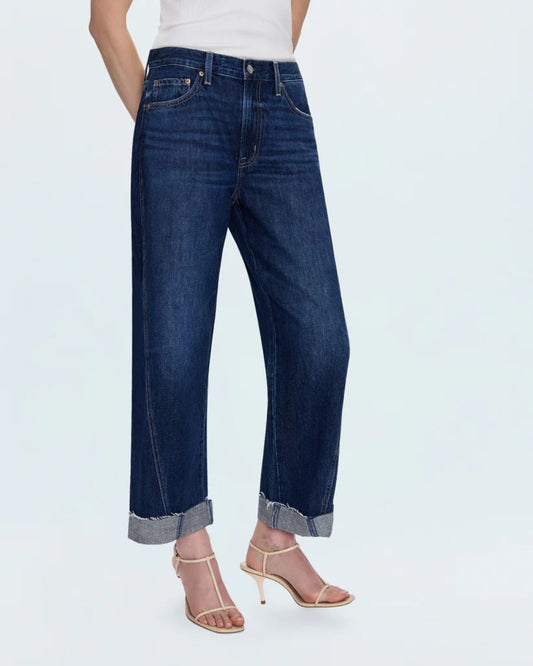Kacey Mid-Rise Straight Cuffed Jean
