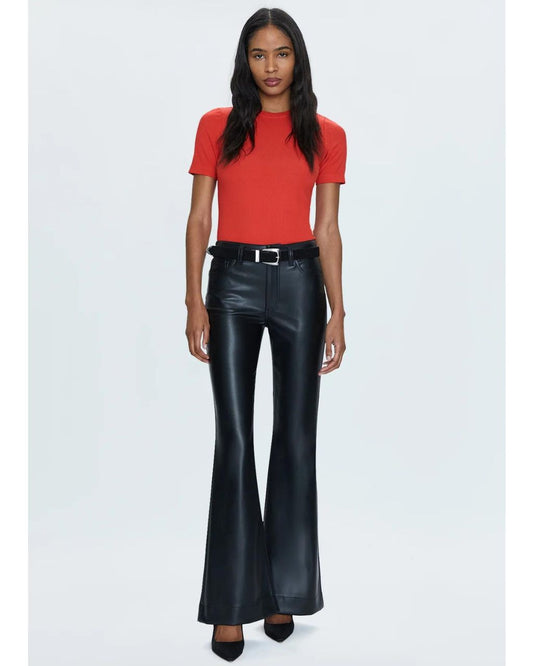Faux Leather Kinsley Mid-Rise Ultra Flare