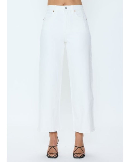 Kyra High Rise Bowed Ankle - Antique White