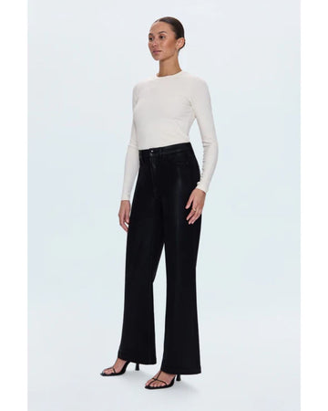 Lana High Rise Ultra Wide - Coated Noir