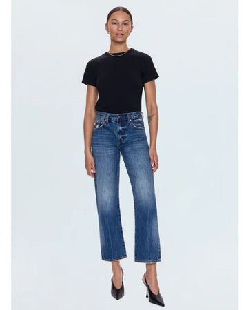 Lexi Mid Rise Bowed Straight - Artisan