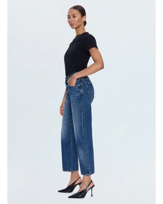 Lexi Mid Rise Bowed Straight - Artisan