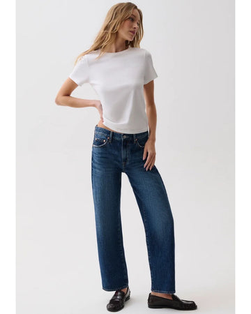 Lexi Mid-Rise Bowed Straight Leg Jean - Moonwave