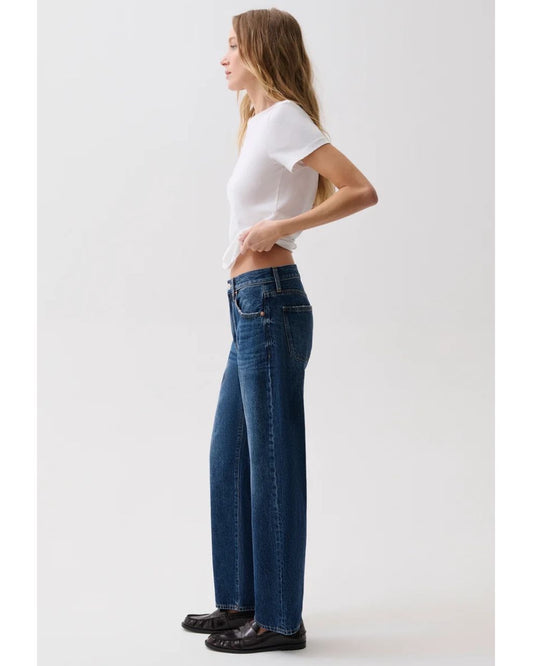 Lexi Mid-Rise Bowed Straight Leg Jean - Moonwave
