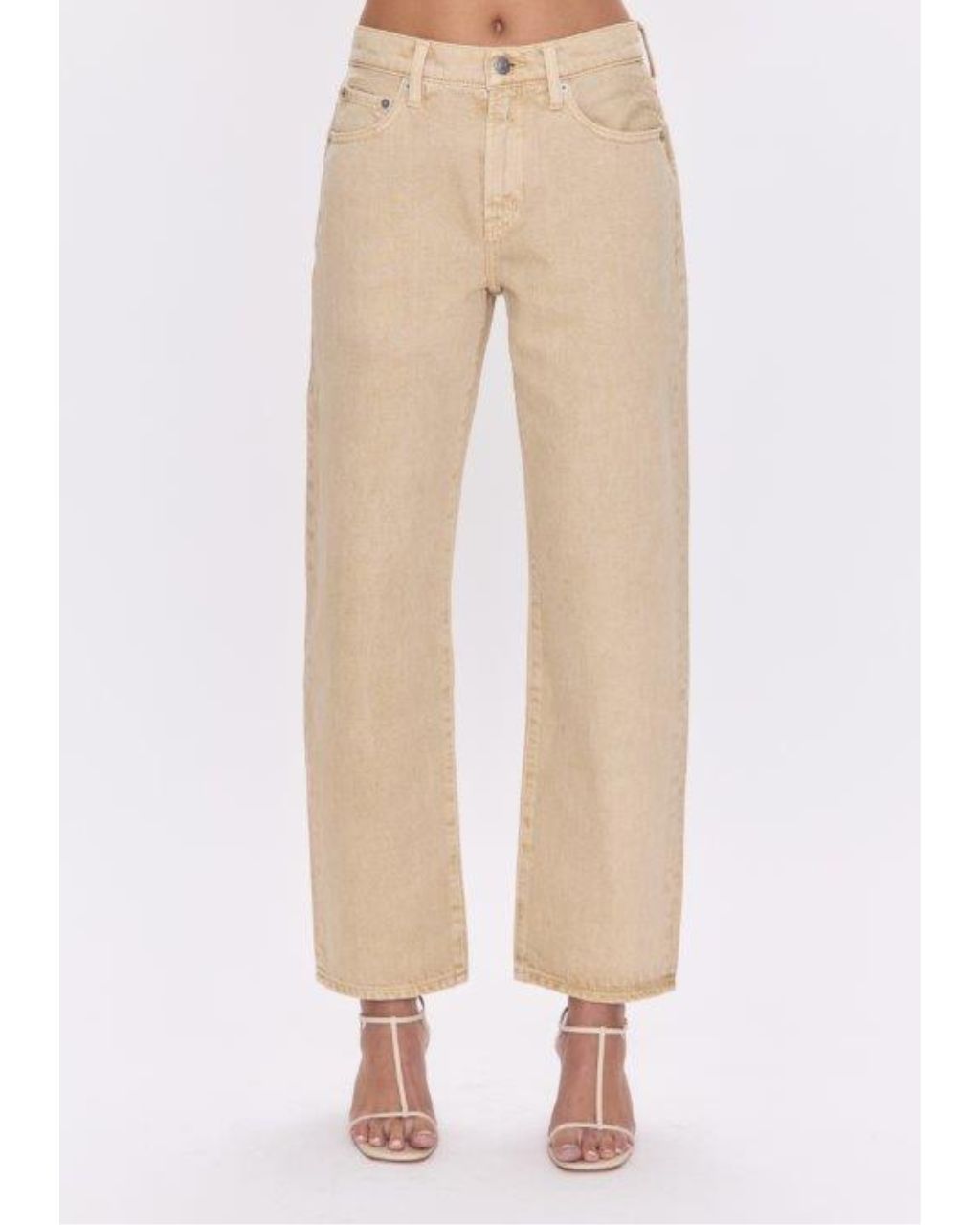 Lexi Mid Rise Straight - Sand Dollar