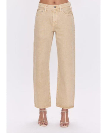 Lexi Mid Rise Straight - Sand Dollar