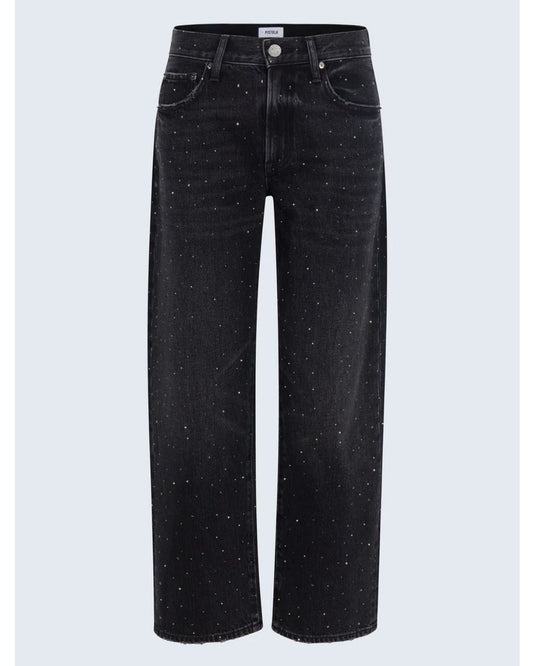 Lexi Mid Rise Bowed Straight Jean - Silver Screen