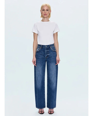 Tate High-Rise Bowed Wide Leg Jean