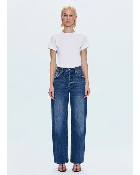 Tate High-Rise Bowed Wide Leg Jean