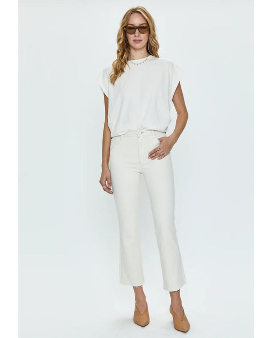 Trina Muscle Tee - White Sand