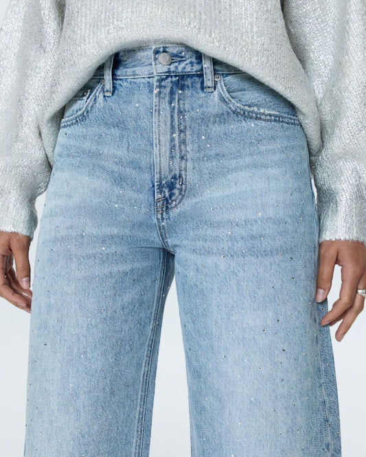 Wes High Rise Barrel Jean - Glitz