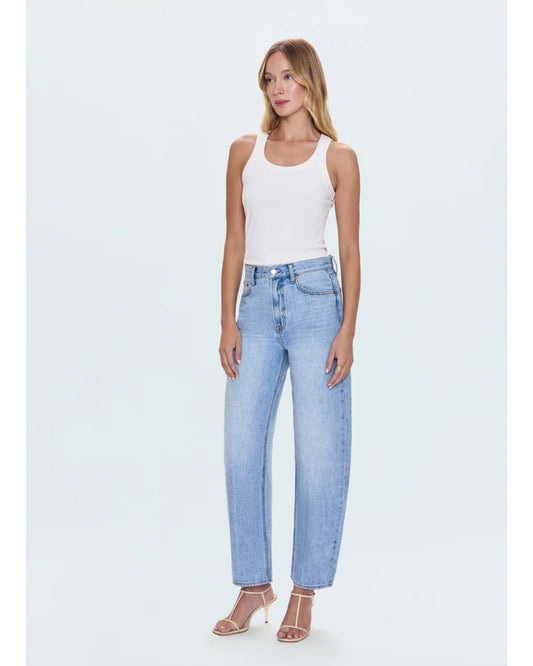 Wes High Rise Barrel Jean