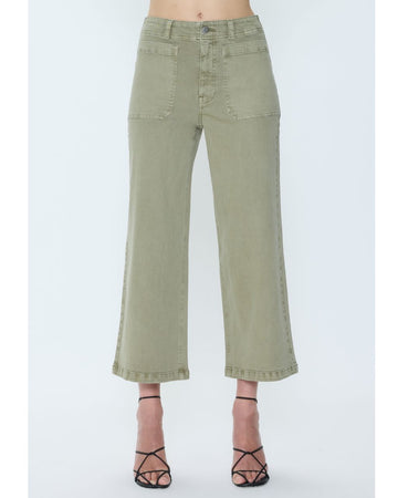 Zooey Patch Pocket Utility Pant - Slate Green