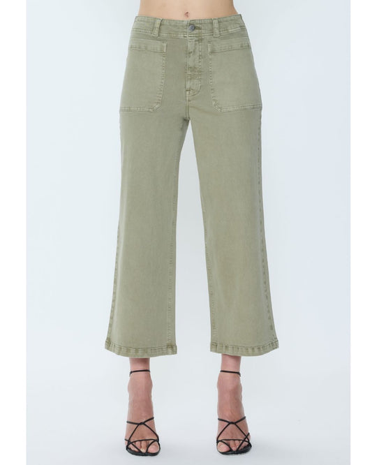 Zooey Patch Pocket Utility Pant - Slate Green