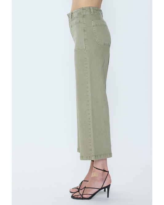 Zooey Patch Pocket Utility Pant - Slate Green