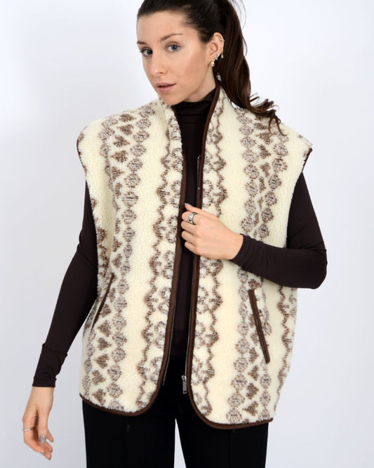 Sherpa Zip Front Vest
