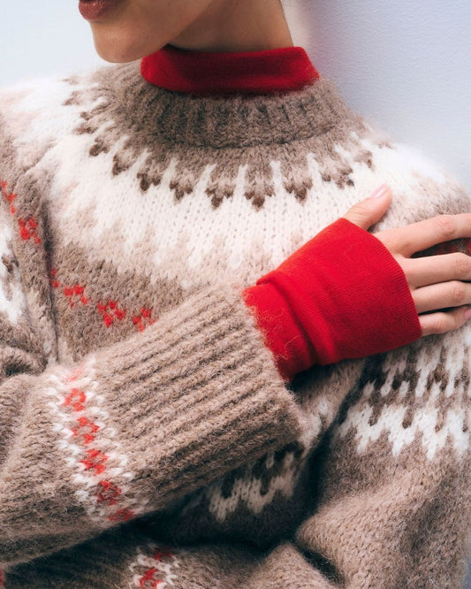 Alpaca Blend Fair Isle Crewneck