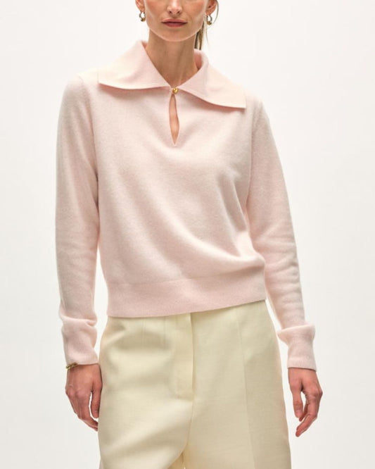 Cashmere Keyhole Polo