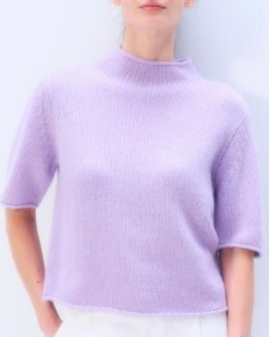 Cashmere Mock Neck Tee
