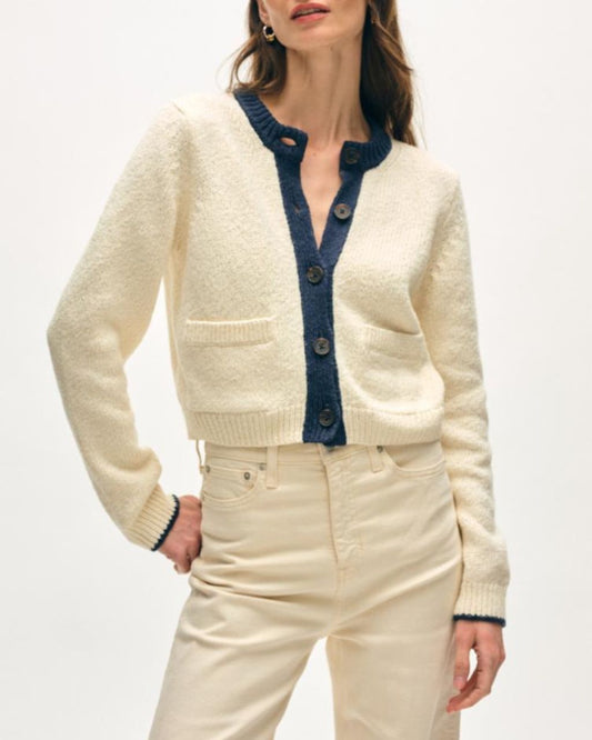 Cotton Boucle Pocket Cardigan