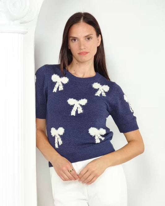 Bow Motif Sweater