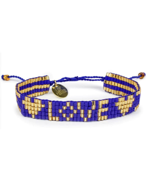 Seed Bead LOVE Bracelet - multiple colors